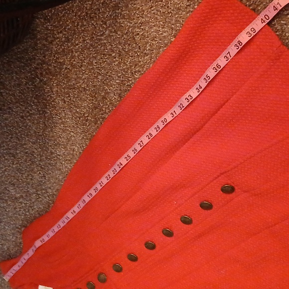 Maeve anthropologie vibrant red quilted shift dress size medium - Picture 15 of 16